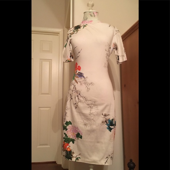 Floral print cotton and Lycra dress - Picture 1 of 4